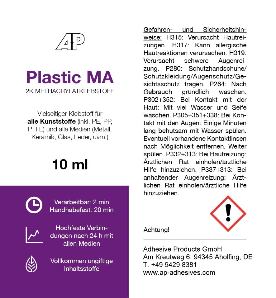 Kunststoff-Klebstoff Plastic MA, 2K High-Performance-Acrylat