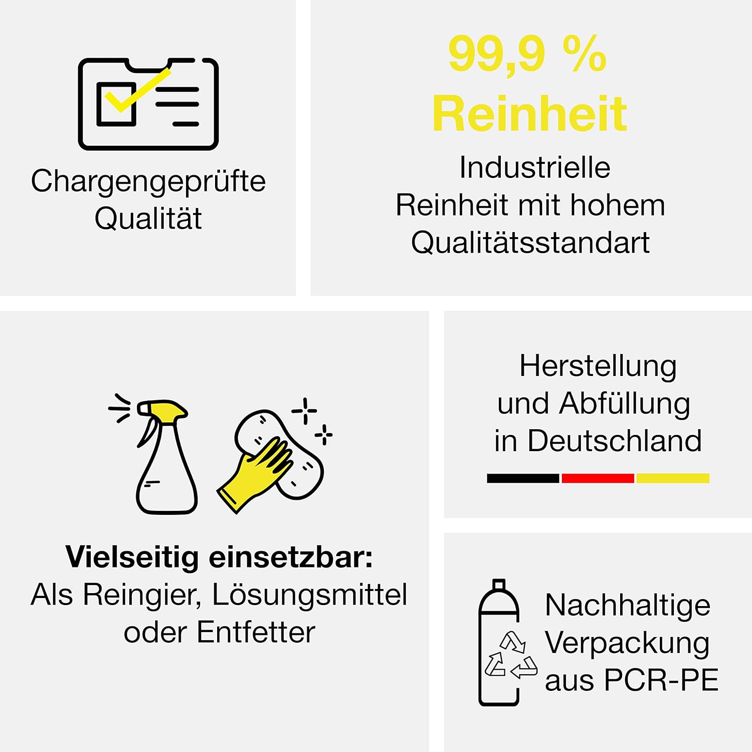 Isopropanol 99,9% - Reiniger / Entfetter / Lösungsmittel, 1 L